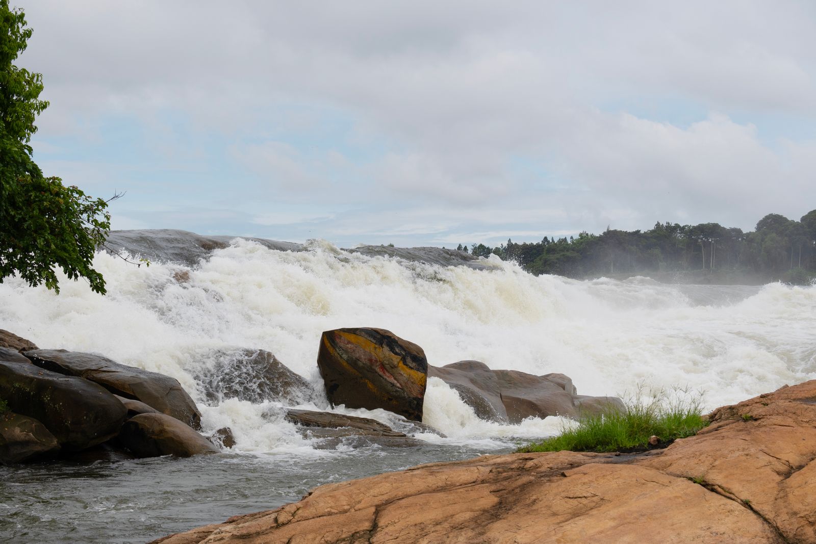 Powerful Nile River rapids near Jinja, Uganda
